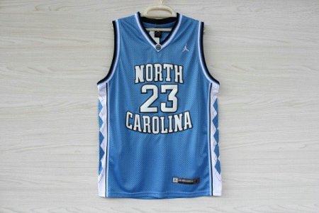 Maillot De Basket NCAA North Carolina University Michael Jordan 23 Engrener Bleu